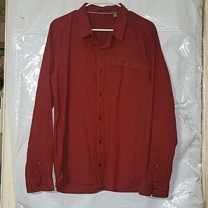 TOAD & CO Airbrush Longsleeve Button Down Shirt Organic Cotton M Business Casual